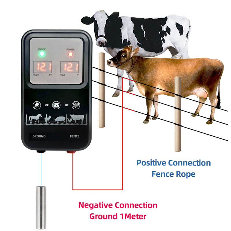 Livestock Fence Energizer 12V - Электрический изгородь-энергогенератор 10 км, 1,5 Дж,