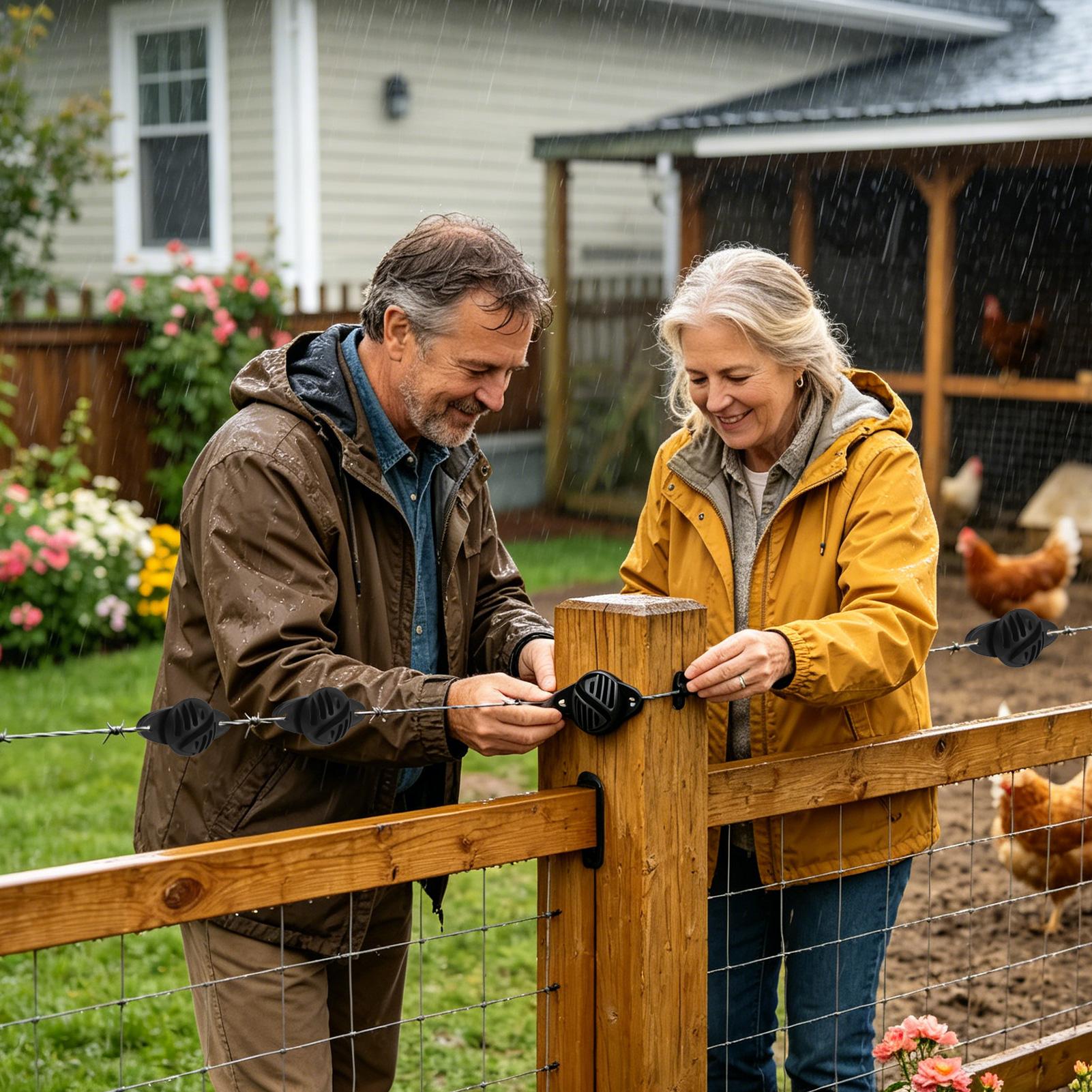 Electric Fence Insulator Post - Электроизоляторы для деревянных столбов, 100 штук,