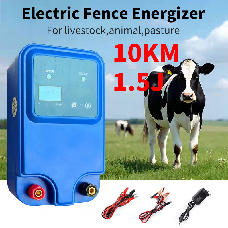 Livestock Fence Energizer 12V - Электронный контроллер электроизгороди 10 км, 1.5