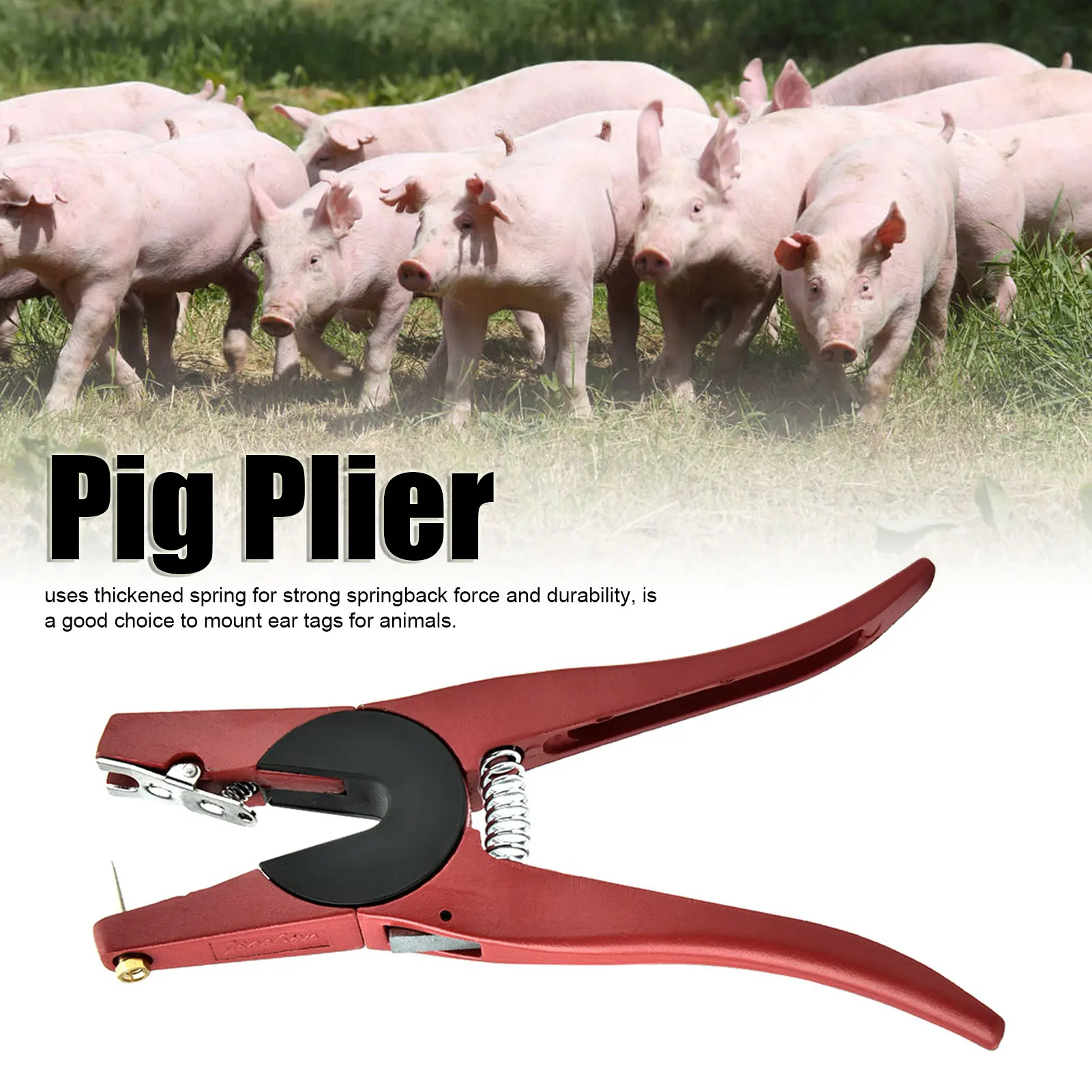 Cattle Ear Tag Applicator - Красные эргономичные щипцы для ушных бирок