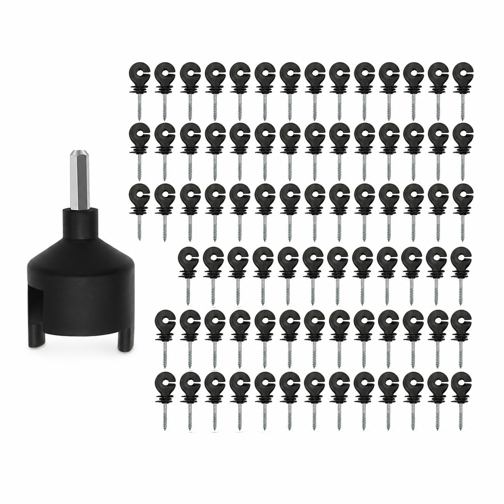 Electric Fence Insulator Post - 80 шт. изоляторов для электрических ограждений,