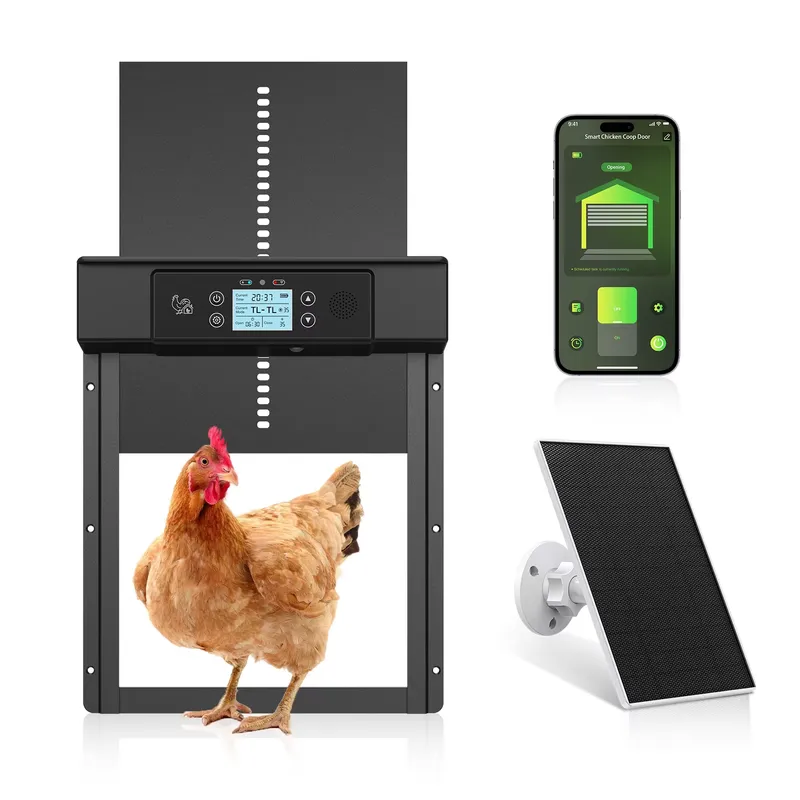 Automatic Chicken Door Opener Solar - Умный автоматический современный водонепроницаемый алюминиевый открыватель