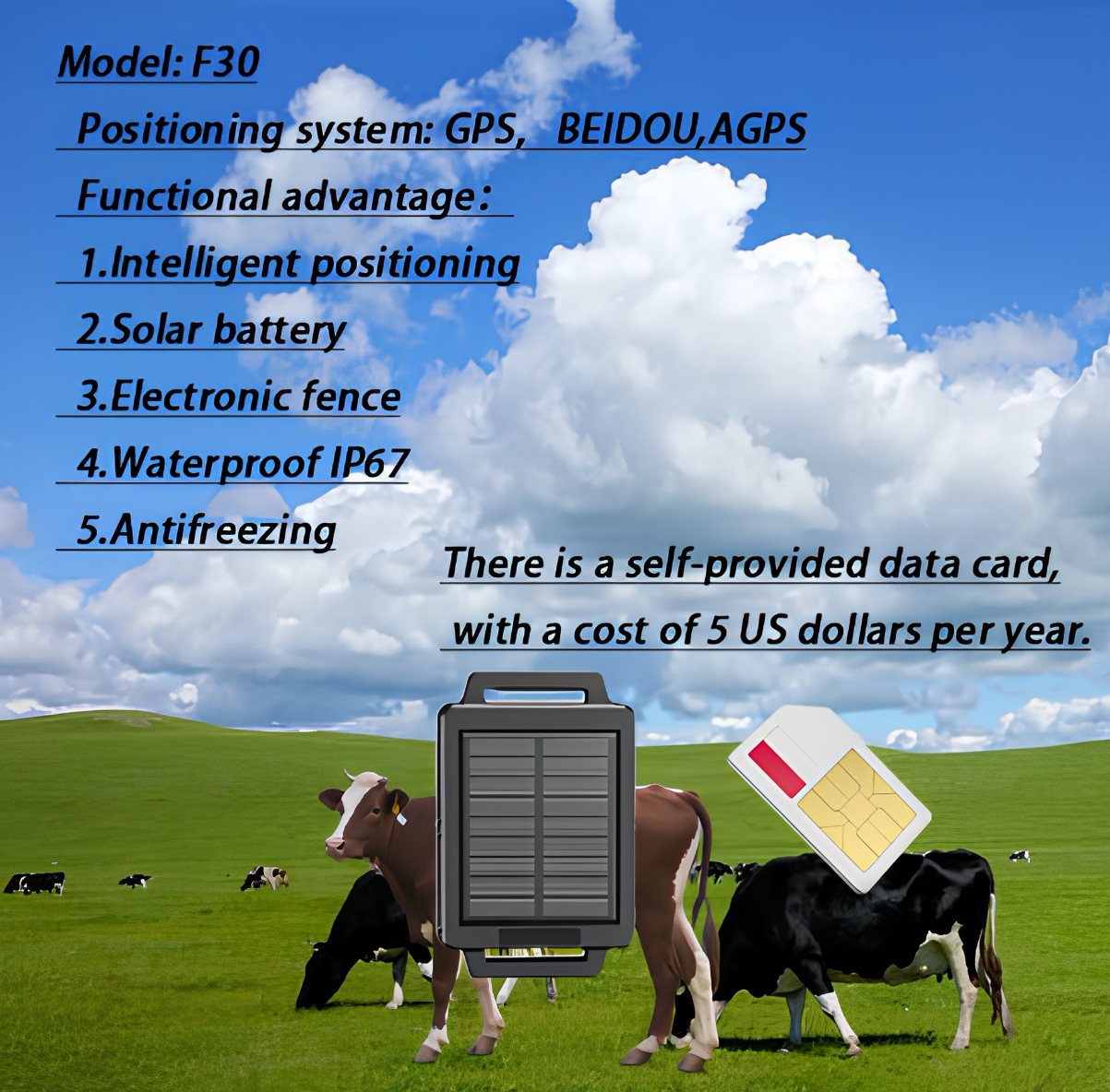 GPS-трекер GPSONE 2025 года, м – обзор и цена Animal Gps Tracker 4G Solar