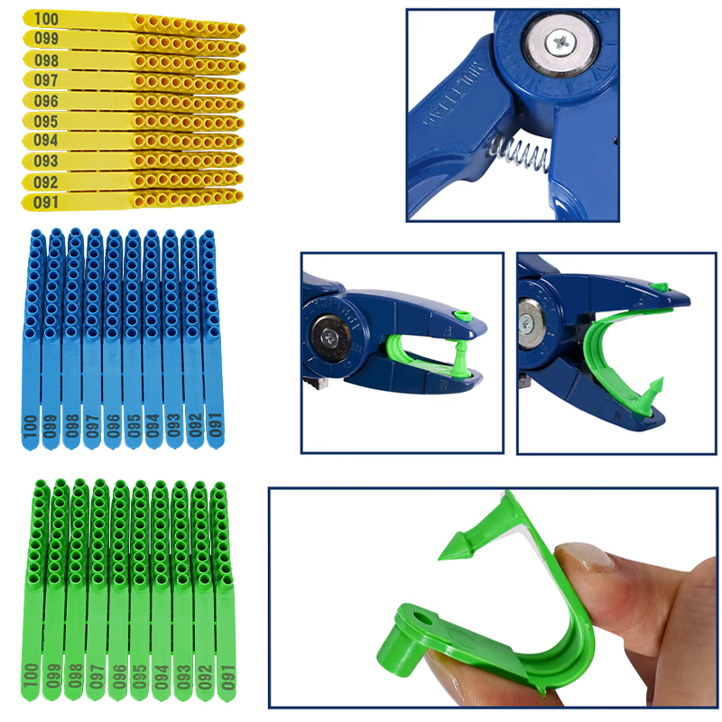 100 шт. встроенные ушные бирки – обзор и цена Cattle Ear Tag Applicator