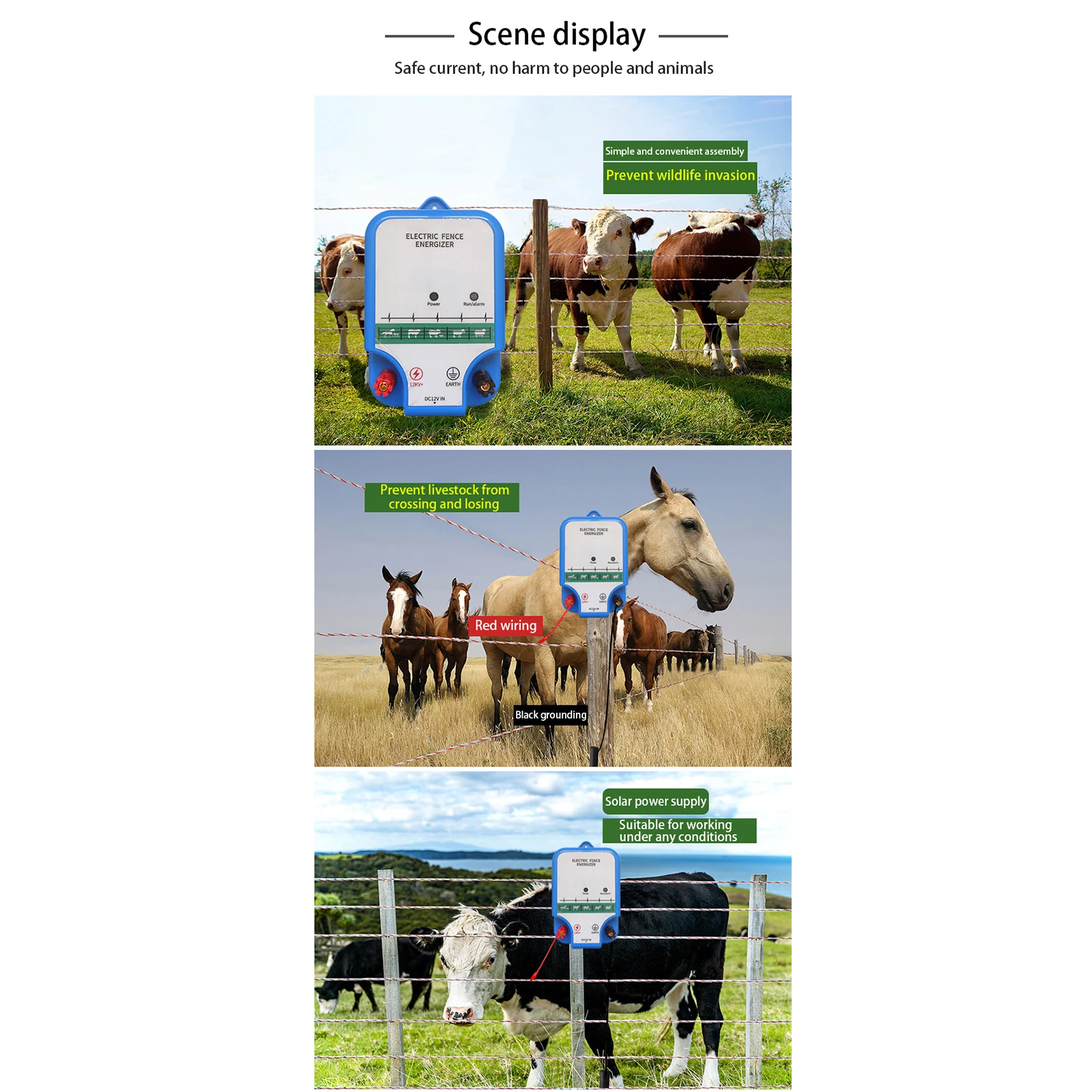Новый электрический забор 8 км – обзор и цена Livestock Fence Energizer 12V