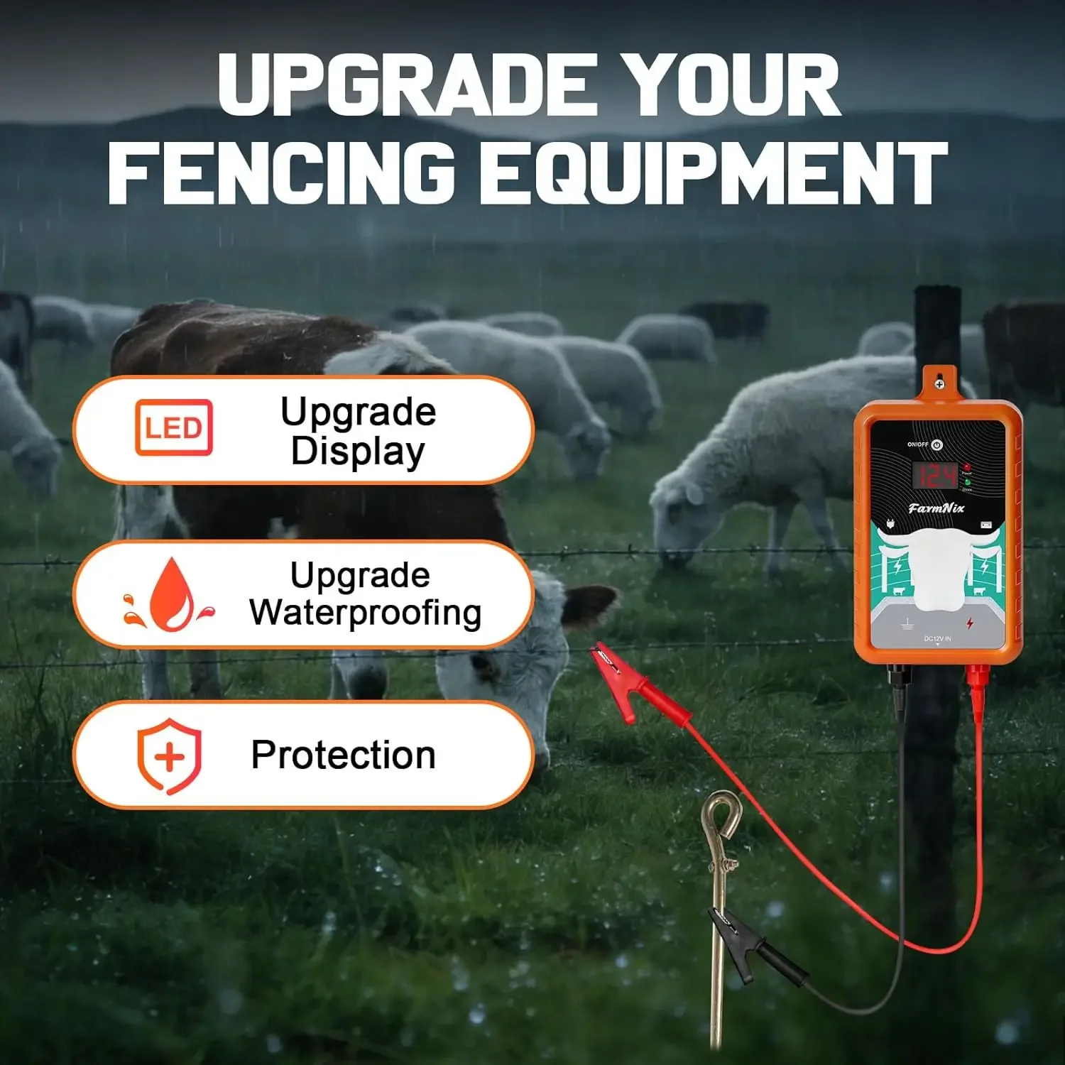 Электрический ограждающий аппа – обзор и цена Livestock Fence Energizer 12V