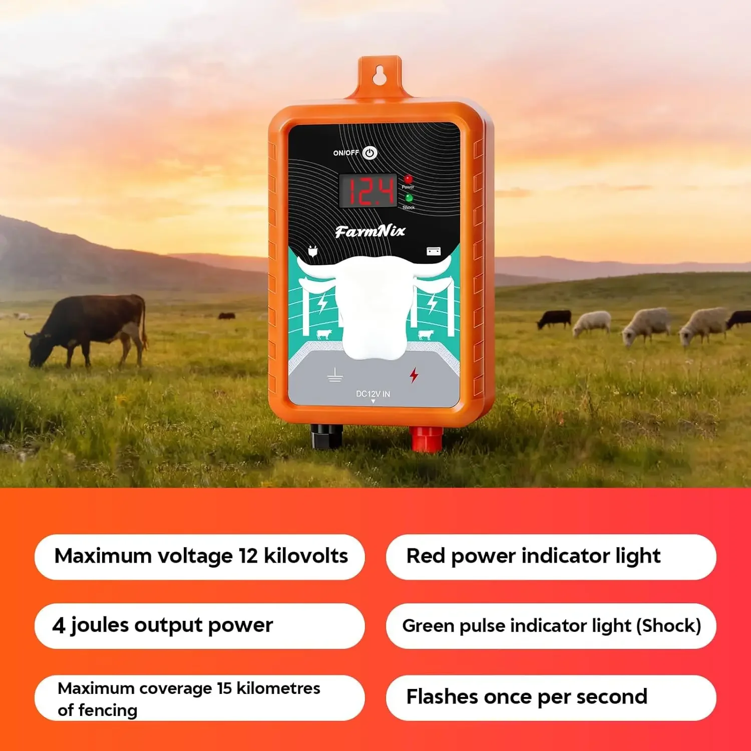 Электрический ограждающий аппа – обзор и цена Livestock Fence Energizer 12V