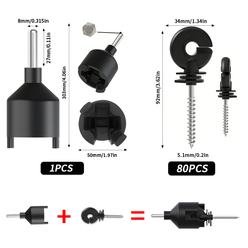 80 шт. изоляторов для электрич – обзор и цена Electric Fence Insulator Post