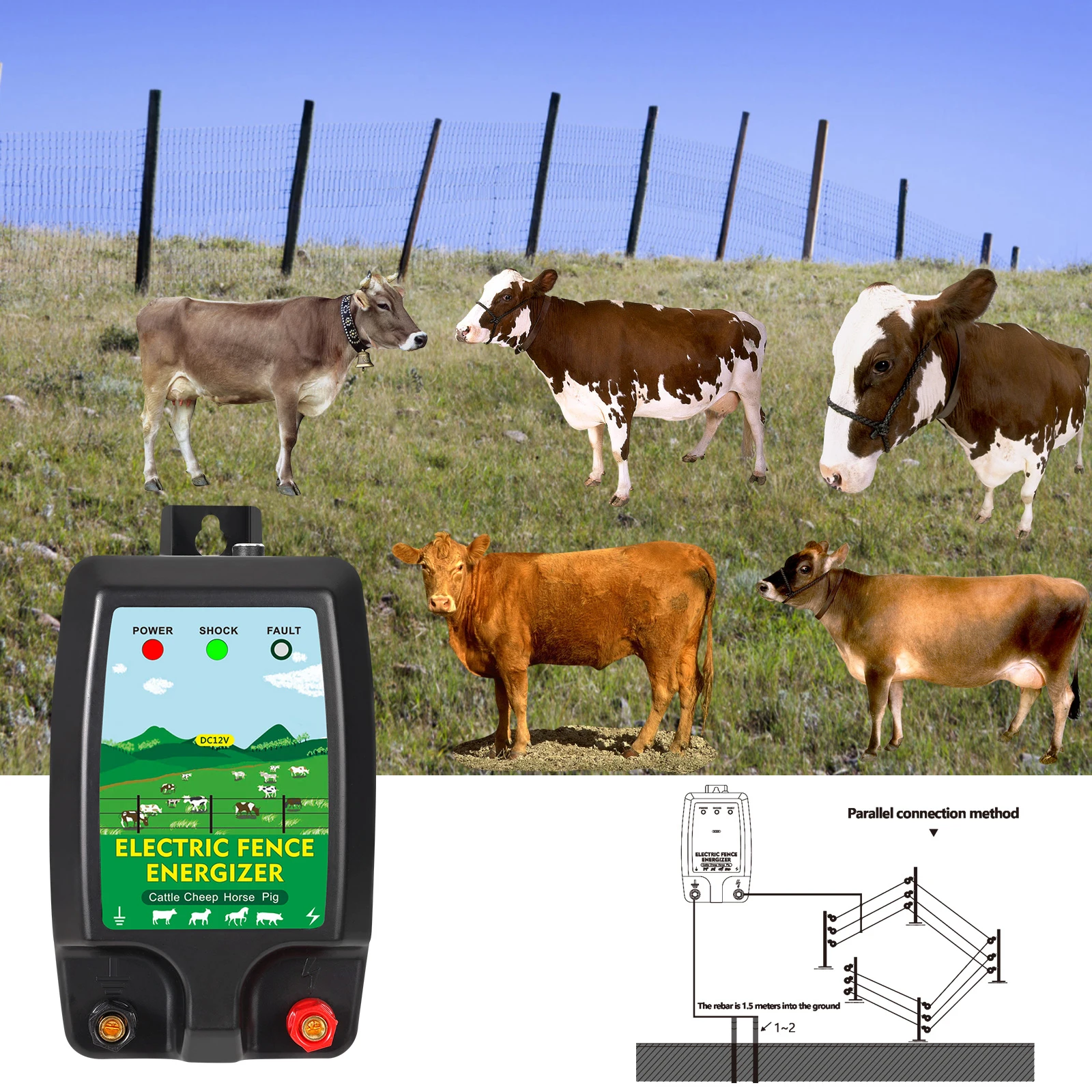 Контроллер зарядного устройств – обзор и цена Livestock Fence Energizer 12V
